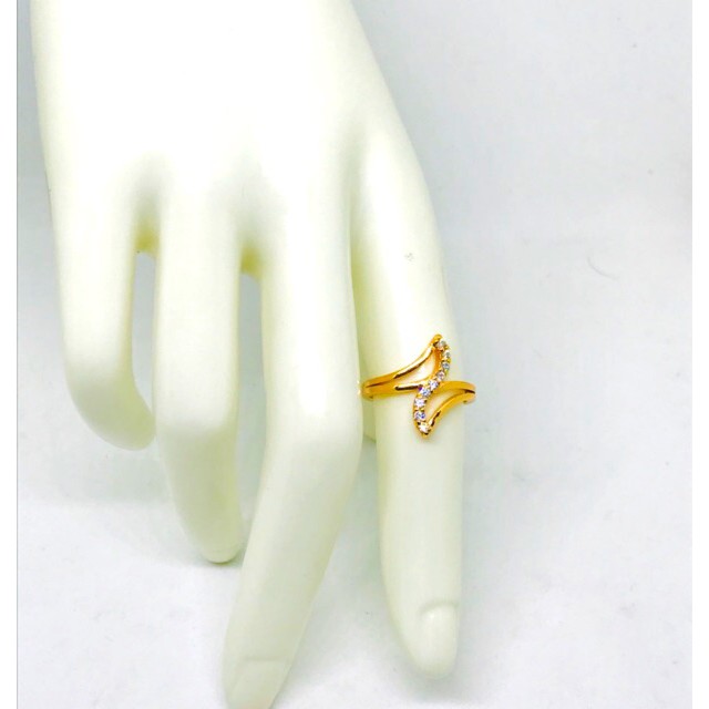 Cincin wanita cincin lapis emas cimcin permata cincin wanita model petir perhiasan fasion