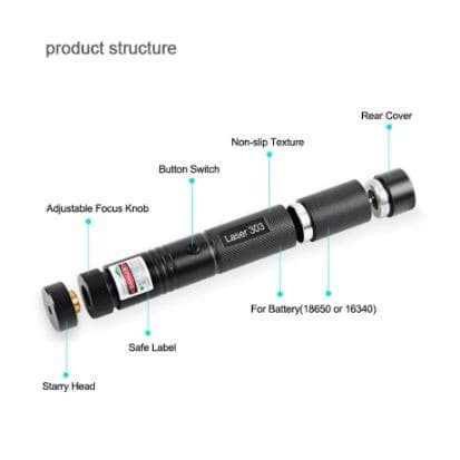 Green Laser Pointer 303 / Laser Hijau / Laser Kunci Pengaman