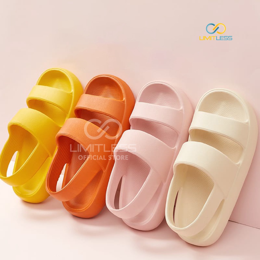 Sendal Tali Wanita Korea Cewek Selop Sepatu Sandal Wanita Wedges Sandal Cewek Slip On Ringan Sangat Empuk Terbaru Selop Polos