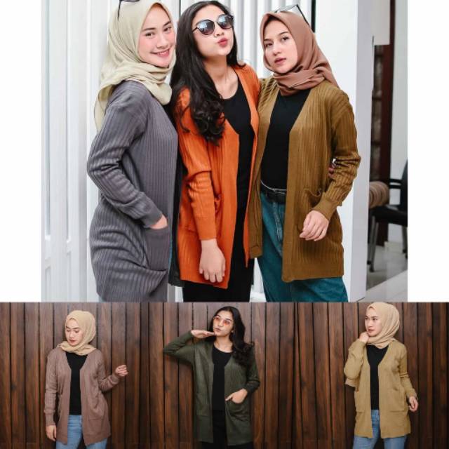 NAOMI / naomy OUTER LONG  KARDIGAN LINE RAJUT AGATA