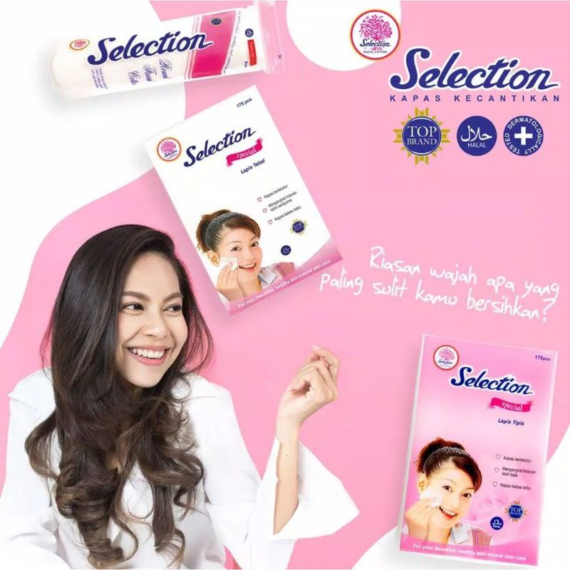 Kapas Selection Special Tebal 120Pc Tipis 175pc Kapas Kecantikan Kapas Pembersih Makeup