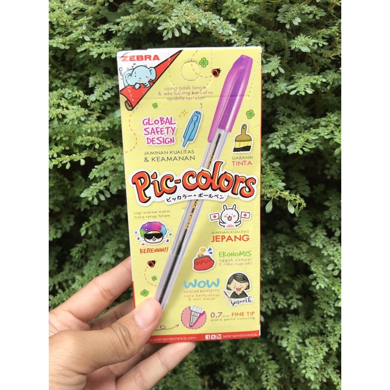

Bolpen zebra piccolo collors/Piccolors 0.7 hitam 1 lusin