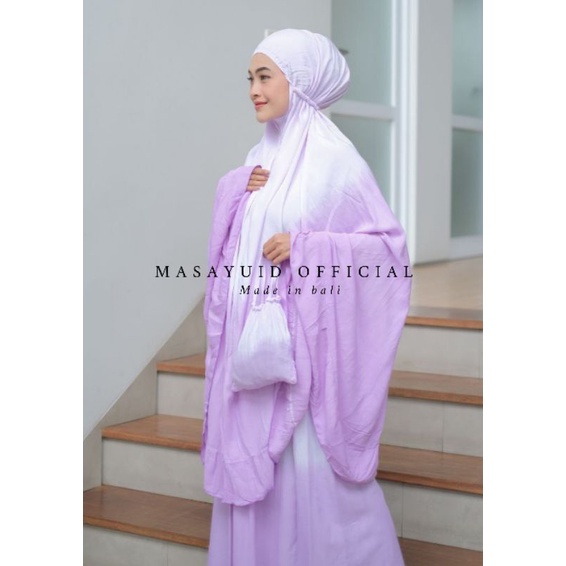 MUKENA BALI MOTIF TIEDYE GRADASI JUMBO