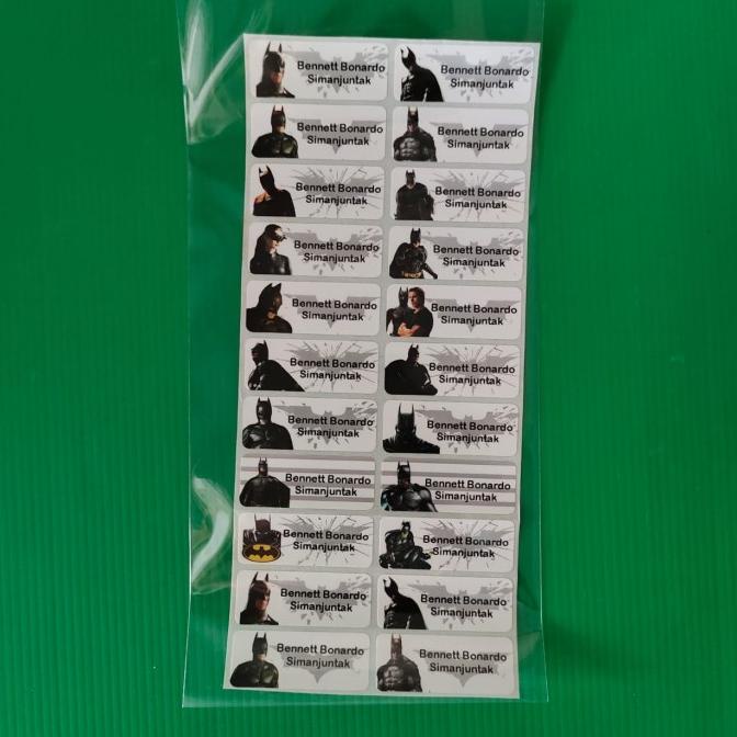 

(BISA COD) Label Nama Waterproof - Batman MURAH Kode 343