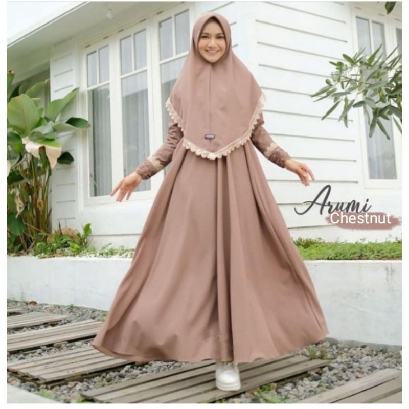 arumi syari set khimar // arumi dress set
