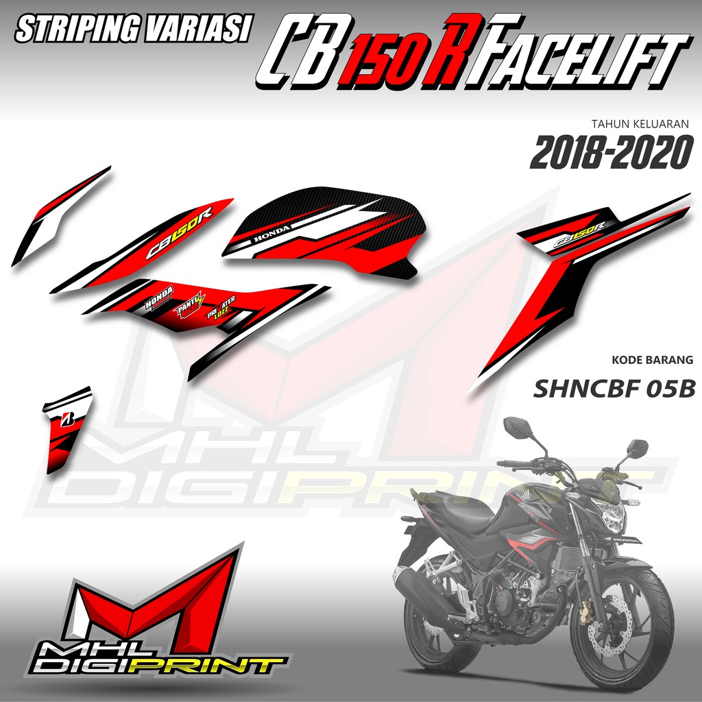 STRIPING VARIASI NEW CB 150R FACELIFT - STIKER NEW CB 150R - SHNCBF 05