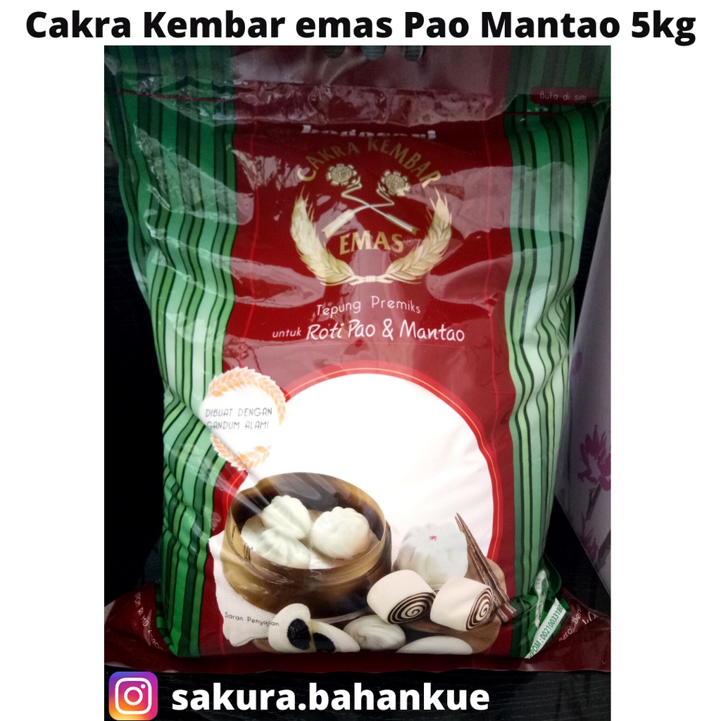 

Cakra kembar emas tepung pao & mantao 5kg CKE