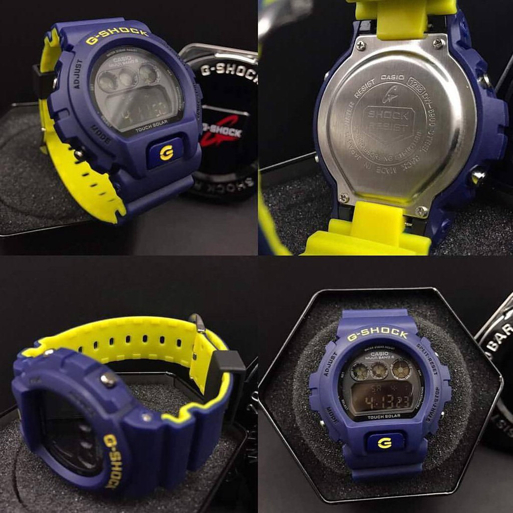 JAM TANGAN PRIA G-SHOCK CASIO DW 6900 TIMBAL BALIK (TALI 2 WARNA)