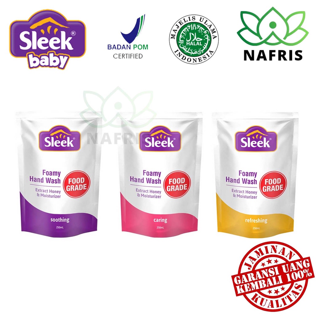 ♥️Nafris♥️Sleek Foamy Hand Wash Botol &amp; Refill 250 ml|Sabun Cuci Tangan Busa