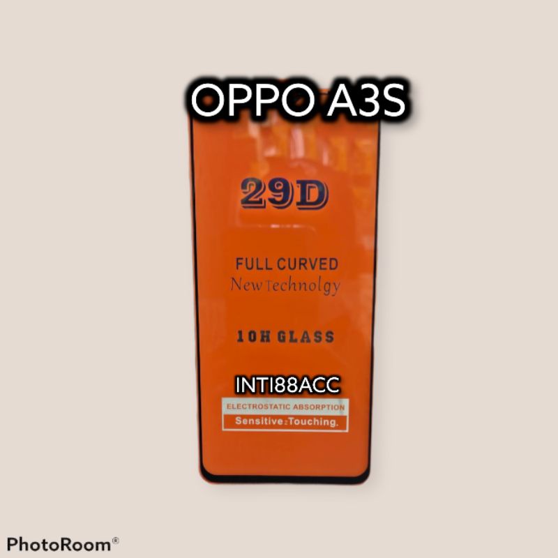 OPPO A3S / TEMPERED GLASS FULLEM FULL LAYAR + PEKING CHEIL / OPPO A3S