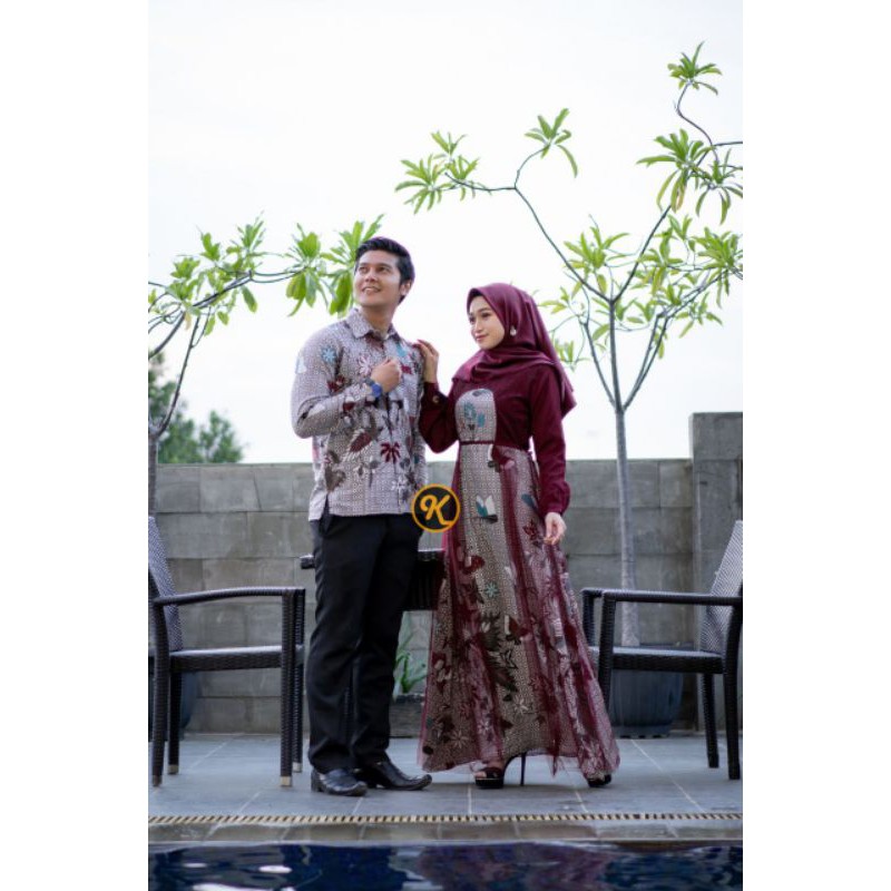 BATIK COUPLE GAMIS BROKAT COUPLE GAMIS TIARA BROKAT  COUPLE GAMIS RAMADHAN COUPLE GAMIS KONDANGAN