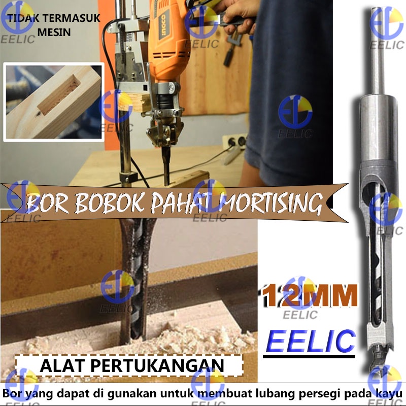 EELIC MBB-KY12MM Mata bor bobok kayu pahat untuk mesin mortise dan tenon ukuran 12 mm