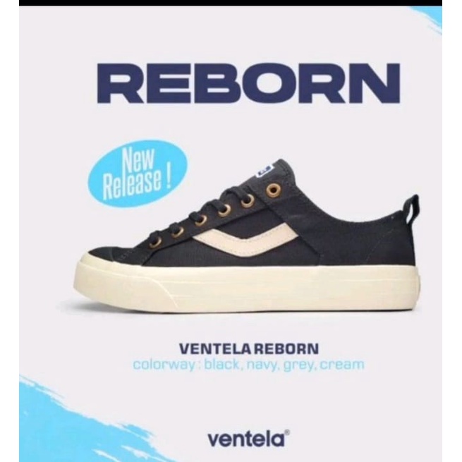 VENTELA REBORN NAVY / BLACK NATURAL ORIGINAL #SEPATU VENTELA REBORN ORIGINAL TERBARU