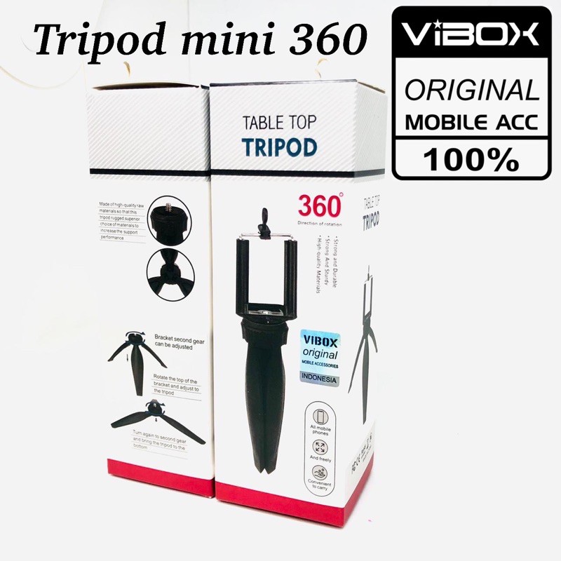 PROMO TRIPOD MINI 360 VIBOX UNIVERSAL PHONE STAND FOR ALL SMARTPHONE