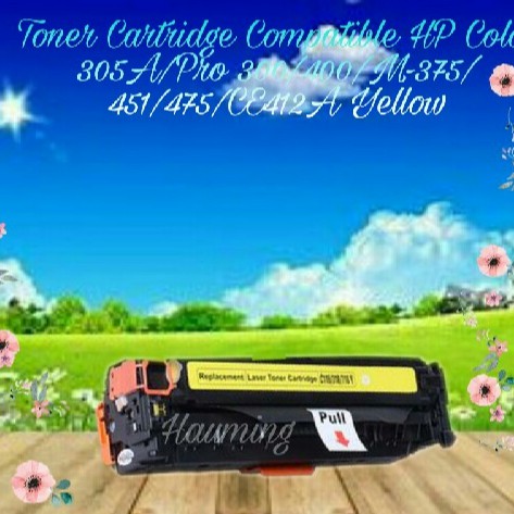 Toner Cartridge Compatible HP 305A M375 M451 M475 M375NW M451DN Pro 300 400 CE412A Yellow