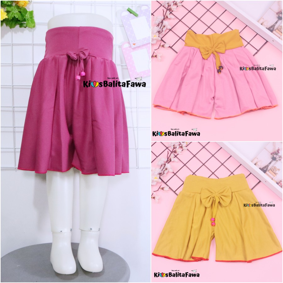 Rok Celana Polos Uk 1-10 Tahun / Bawahan Anak Perempuan Model Rok Celana Cewek Polos Grosir Adem babycinnamon