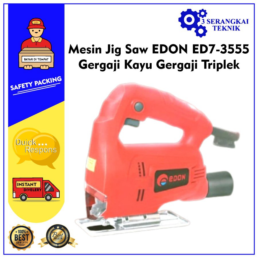 Mesin Jig Saw EDON ED7-3555 Gergaji Kayu Gergaji Triplek