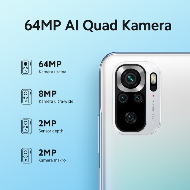 Xiaomi Redmi Note 10S (8GB+128GB) Helio G95 64MP Quad Kamera Layar 6.43� Super AMOLED 5000mAh-3