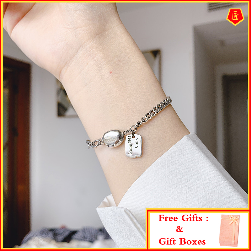 [Ready Stock]Luck Bracelet Female Korean Style Silver Personality