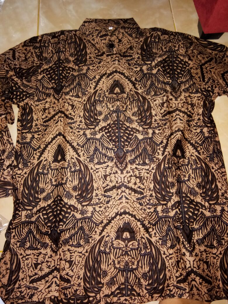 Baju Kemeja Batik Kantor Pria Lengan Panjang Fashion Pekalongan Solo Bw 117