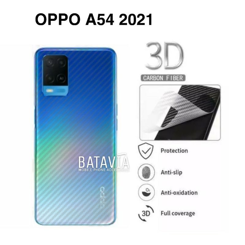 Garskin Carbon Oppo A54 2021 Garskin Anti Gores Belakang