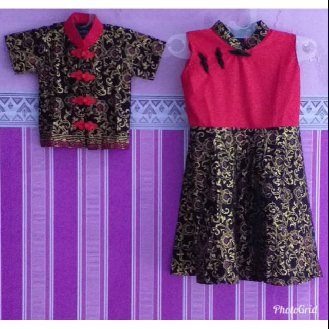 ethnickidswear lollylalytha xueni cheongsam batik couple baju imlek keluarga