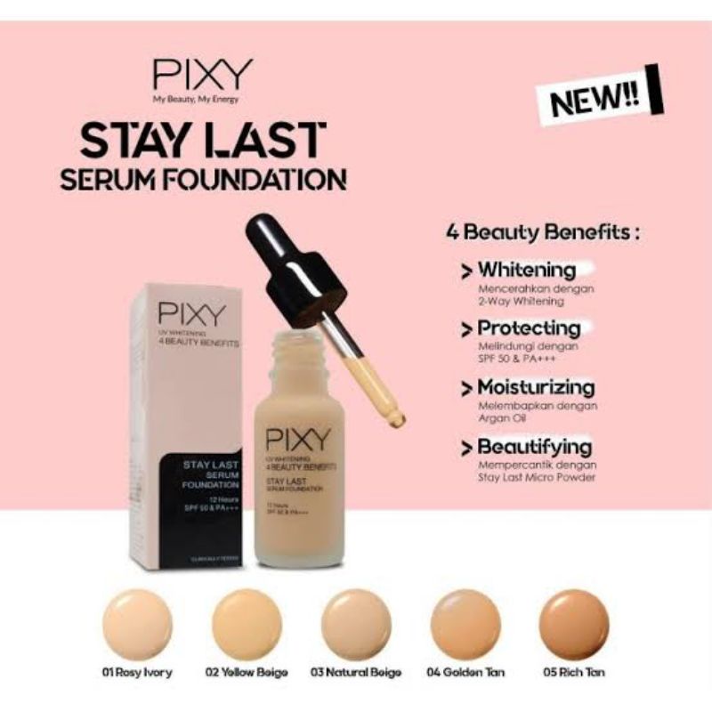 Pixy stay last serum foundation