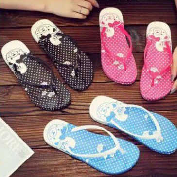 SANDAL JEPIT WANITA POLKADOT