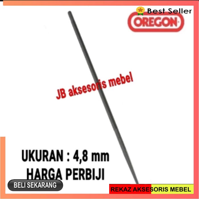 KIKIR BESI BULAT 8" MERK OREGON / KIKIR BESI LINGKARAN KECIL 4,8 mm - 4,8 mm