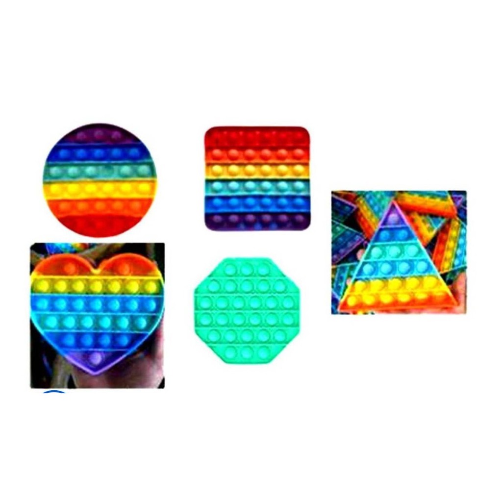 plannetamazing Mainan anak BOOMING Fidget spinner POP IT SUPER MURAH-SHAPE RAINBOW