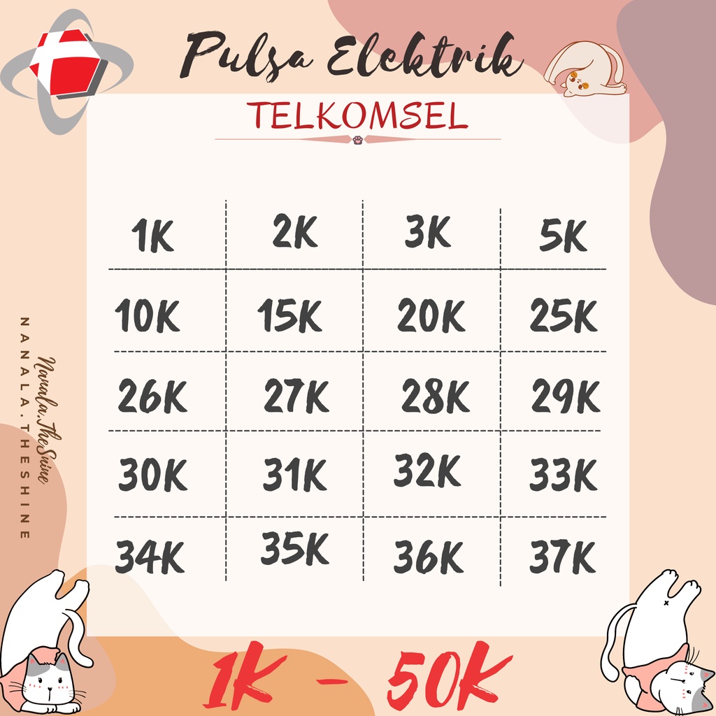 PULSA TELKOMSEL MURAH / PROSES CEPAT 11K 12K 13K 14K 15K 20K 25K - 50K