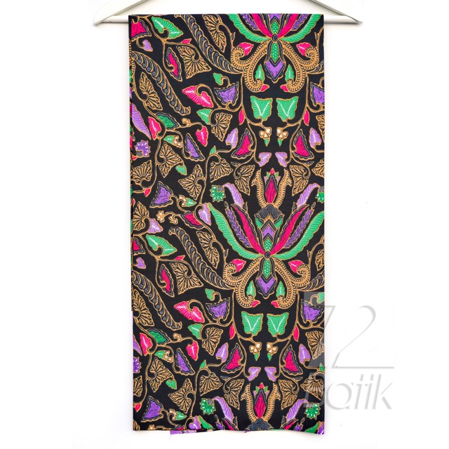 KAIN BATIK KATUN Premium Warna Hitam Hijau Ungu 728700 Cap 72 Jarik Jarit Samping Kebat Panjang Batik Katun Modern Premium Bahan Seragam Batik Pernikahan Kantor Keluarga Murah Kamen Jadi Batik Bali Lembaran