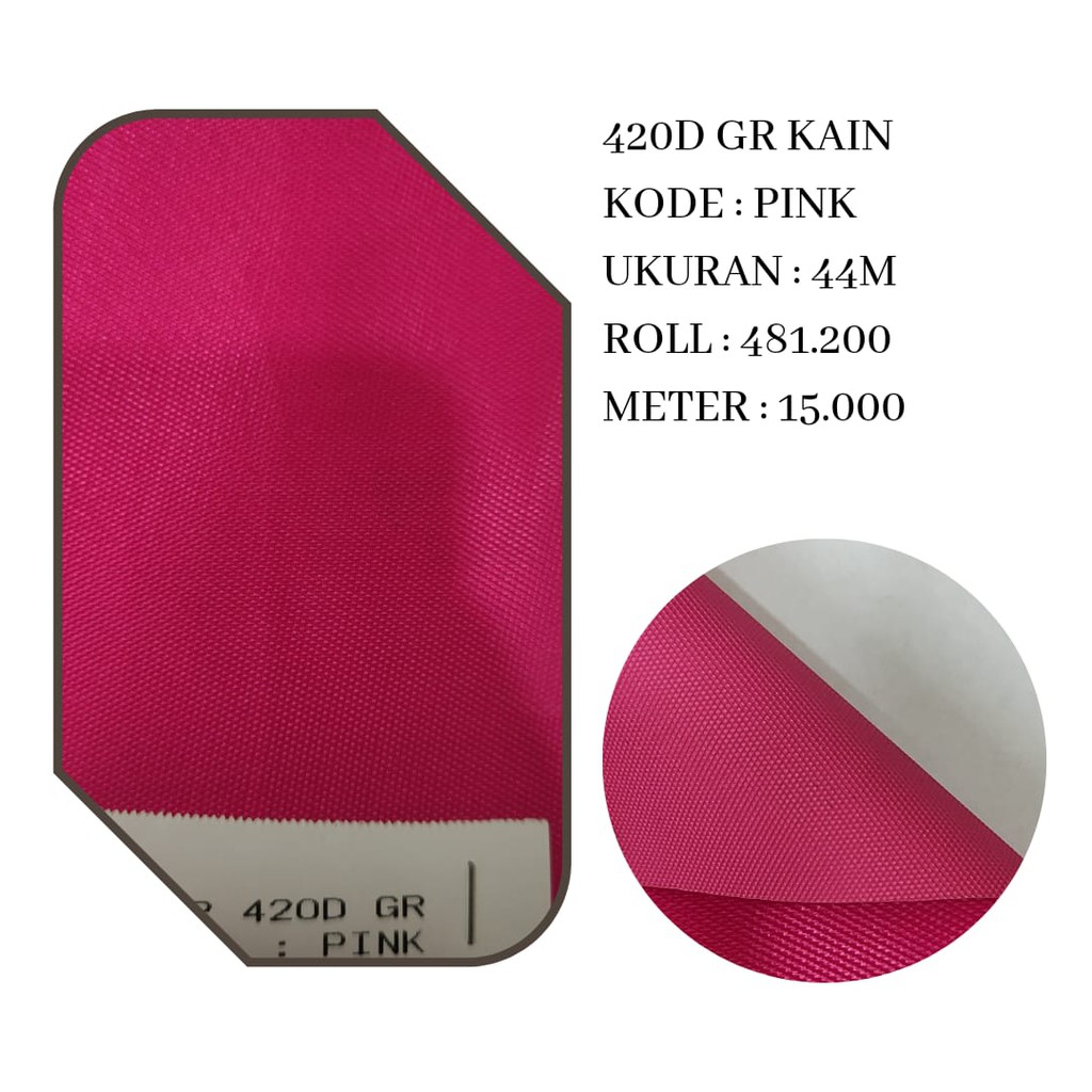 BAHAN KAIN DINIR PVC KAIN LENTUR KNGR 420D DINIR POLYESTER HARGA PERMETER