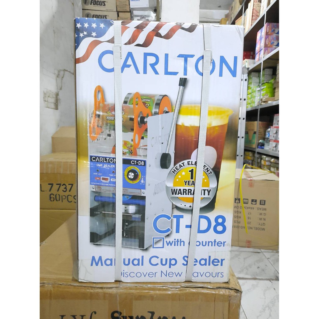 Mesin Cup Sealer / Mesin Press Gelas Minuman Carlton CT-D8 Manual