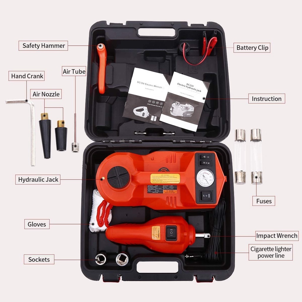 ELECTRIC CAR JACK 5 TON - Dongkrak Hidrolik Elektrik 5 Ton Set Lengkap