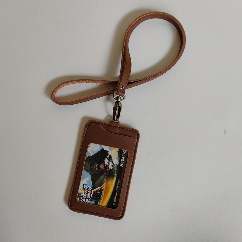 

Harga Murah.. Name Tag ID Card Holder Kulit Lanyard TERBARU.