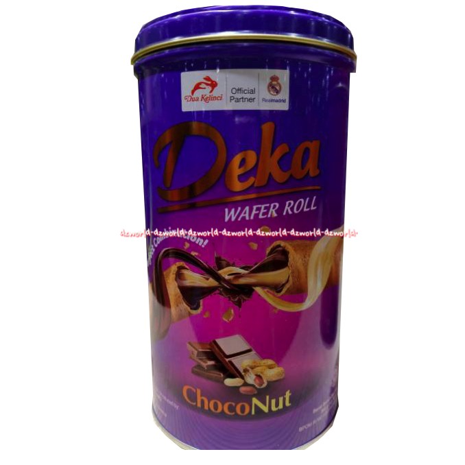 Deka Wafer Roll Chocochoco 360gr Choconut Dekka Waferroll Coklat Kacang  Snack Cemilan Wafer Roll Kemasan Kaleng Dua Kelinci