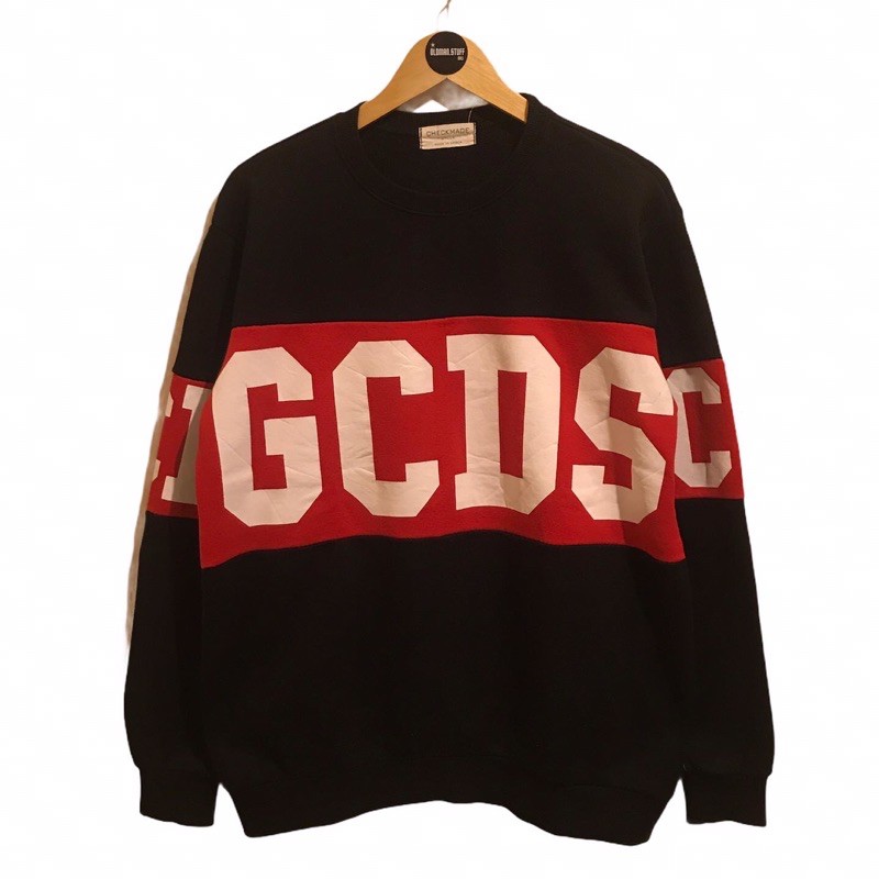 Crewneck second gcds crewneck oversize, crewneck lengan balon