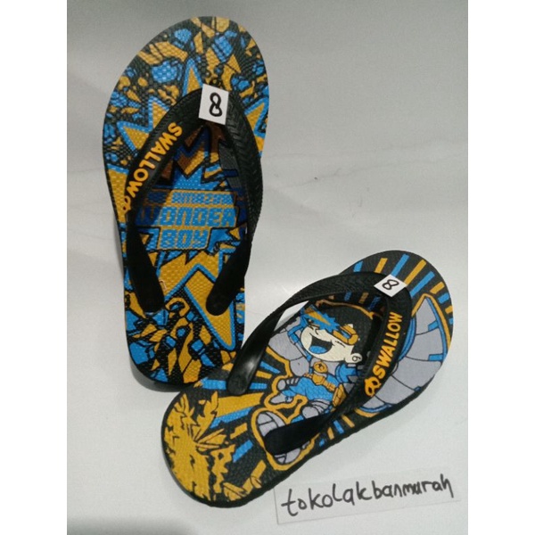 sandal Spiderman bkn swalow no 26 sampai 35 untuk wonder boy mrk swalow no 7,5/8