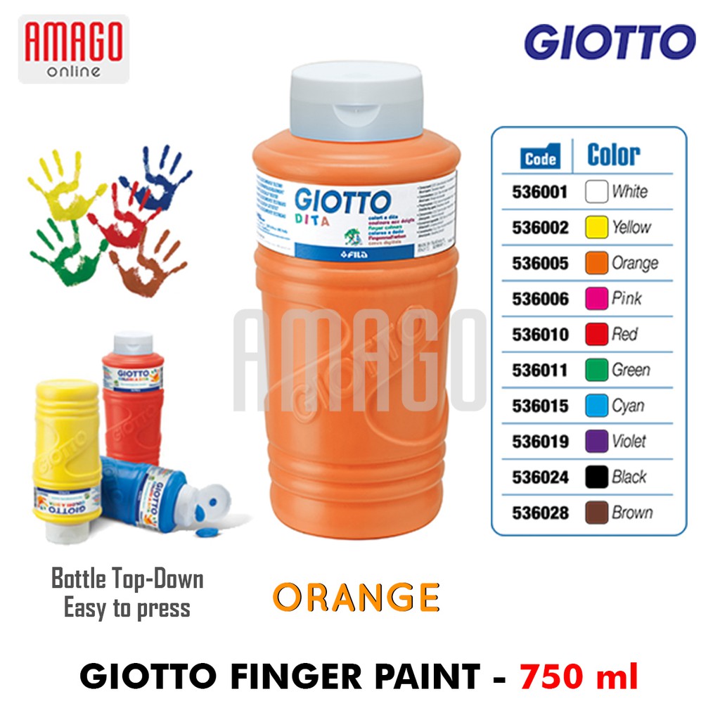 GIOTTO FINGER PAINT - ORANGE - 750 ml - 536005