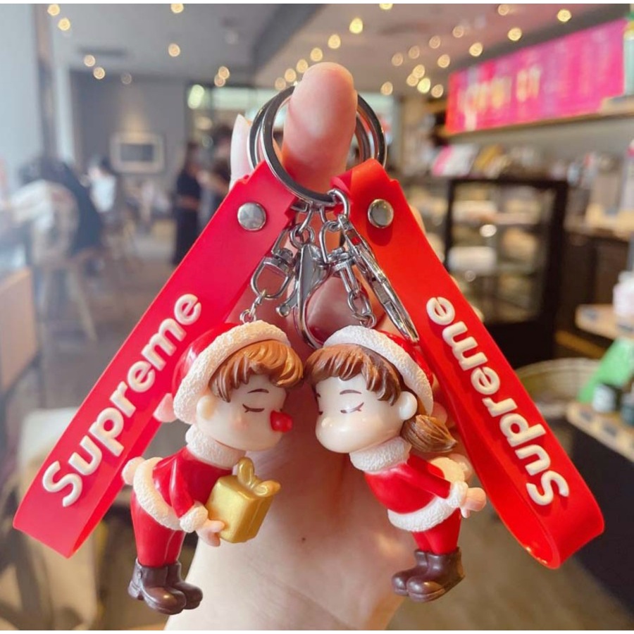 XKCP gantungan kunci couple pasangan natal christmas souvenir pajangan