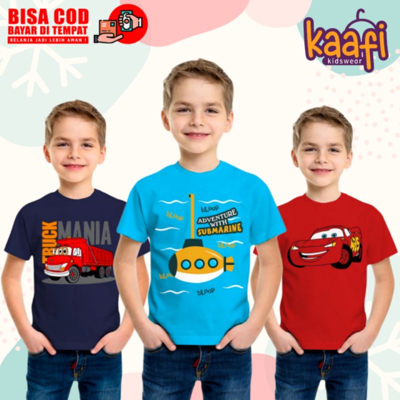 Kaos Anak Laki-Laki Mobil Truk