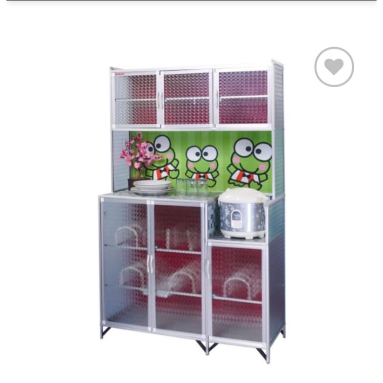 Rak piring/rak kaca 3 pintu
