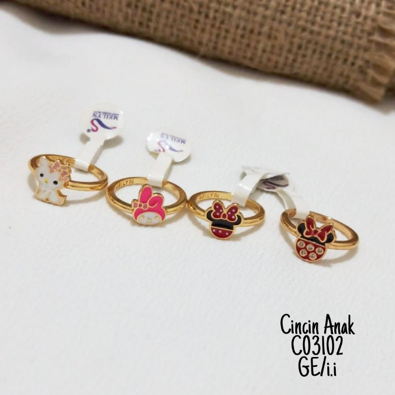 Cincin anak Meilyn Karakter warna Gold C03102