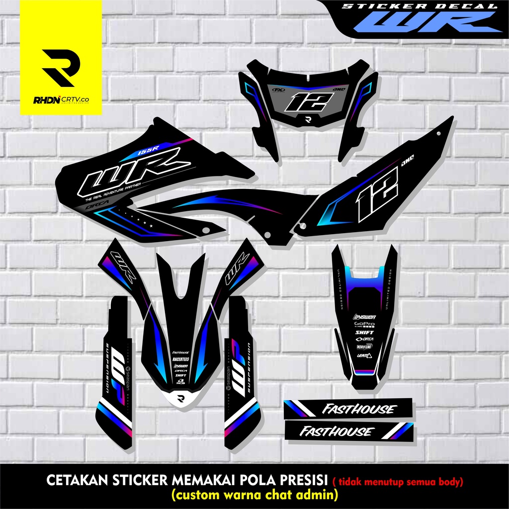 DECAL YAMAHA WR155 - STICKER DECAL WR155 - DECAL WR 155