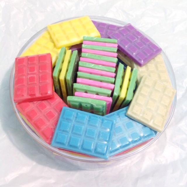

Coklat home made bentuk blok warna warni