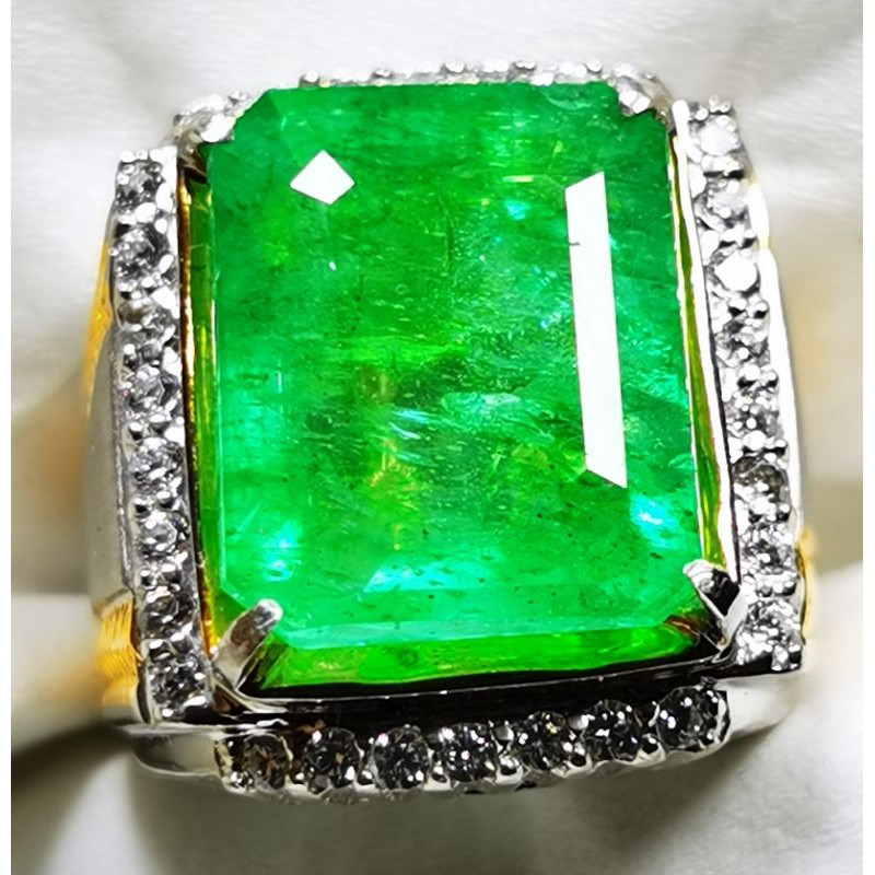 Batu permata natural emerald beryl zamrud colombia minor super