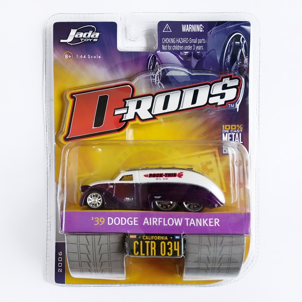 Jada 39 Dodge Airflow Tanker Putih Ungu Mainan Diecast Mobil