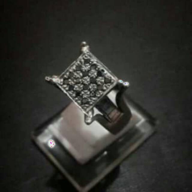 Cincin wanita black diamond ring perak handmade
