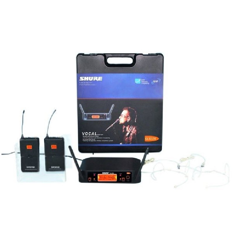 Mic Microphone Mikrofon Wireless Shure GLXD 24 GLXD24 ( Clip On + Headset )